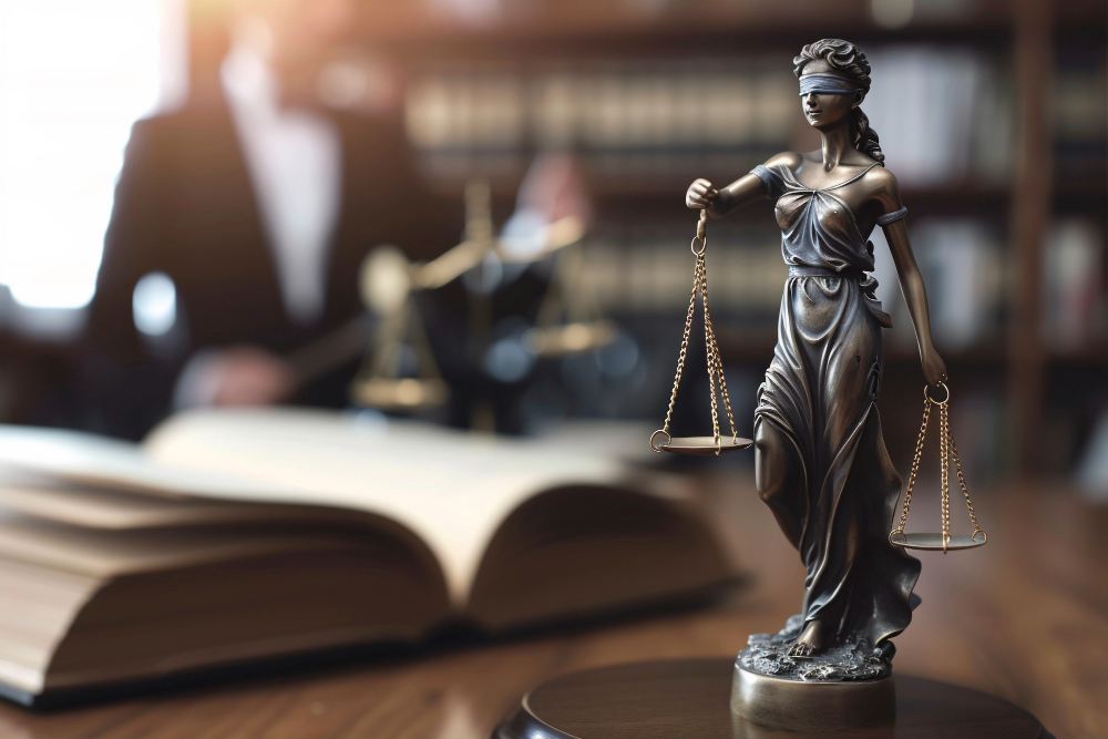 Estudantes de Direito em júri simulado